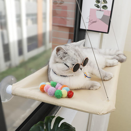 Cat Window Hammock — Suction Cup Sunbed for Indoor Cats (44 lb)