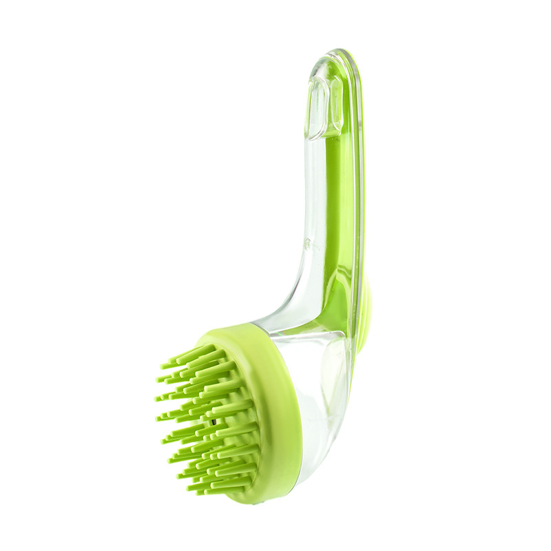 Dog Bath & Shampoo Brush Combo — Silicone Massage Scrubber with Built-In Shampoo Dispenser