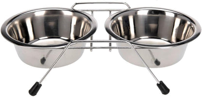 Elevated Pet Bowl Set — Raised Stainless Feeder for Senior Dogs & Cats