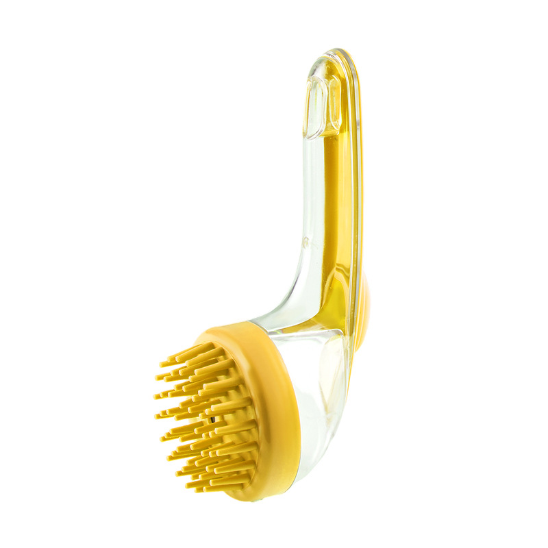 Dog Bath & Shampoo Brush Combo — Silicone Massage Scrubber with Built-In Shampoo Dispenser