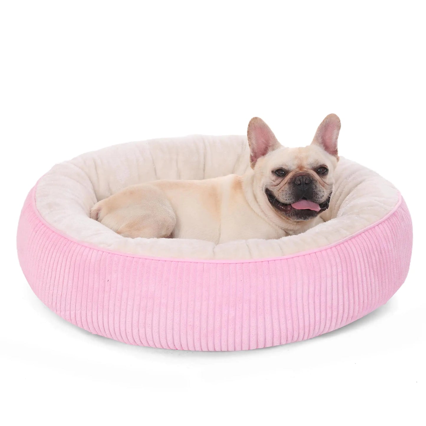 Bedfolks 30 inch donut dog bed removable cover medium dogs