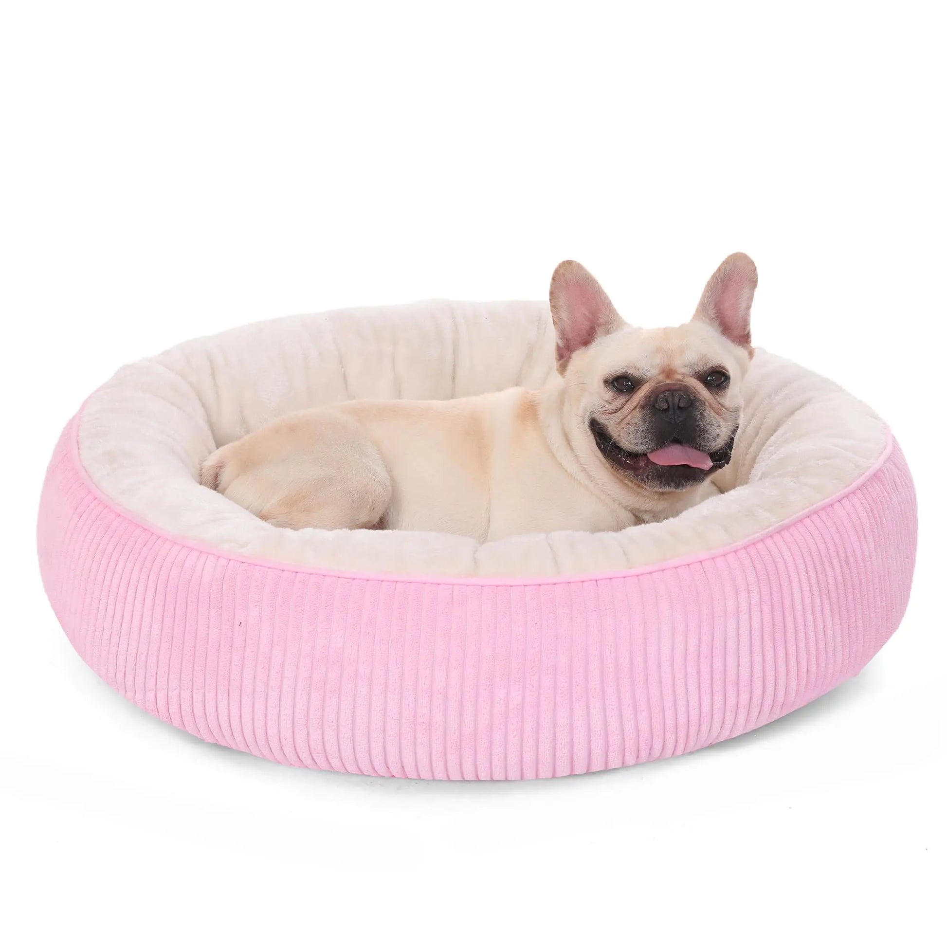 Bedfolks 30 inch donut dog bed removable cover medium dogs